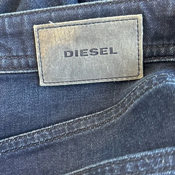 Diesel Booster Jeans Mens 33 Dark Wash Slim Straight Button Fly Stretch Denim - Picture 16 of 17